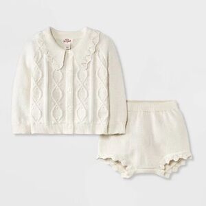 Cat & Jack Ivory Knit Set